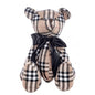 Dolci pensieri gift ORSETTO TARTAN STOFFA NERO CREMA BIANCO DETTAGLIO FIOCCO NERO 40 CM