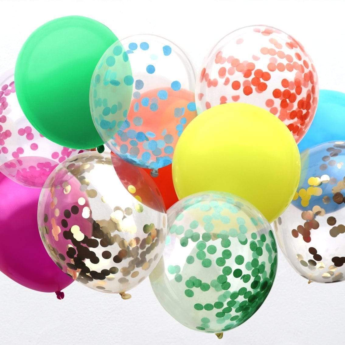 Palloncini con coriandoli arcobaleno, confezione da 12 - Dolci pensieri gift