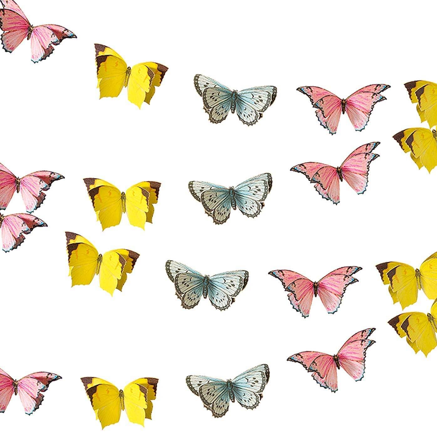 Bandierine a forma di farfalla multicolor festoni in carta 3 metri - Dolci pensieri gift