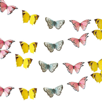 Bandierine a forma di farfalla multicolor festoni in carta 3 metri - Dolci pensieri gift