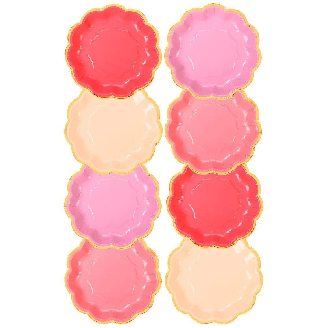 Piatti da festa mix rosa, pink confezione da 12 piatti in carta - Dolci pensieri gift