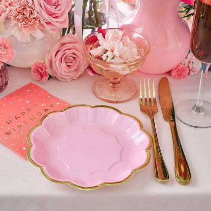 Piatti da festa mix rosa, pink confezione da 12 piatti in carta - Dolci pensieri gift