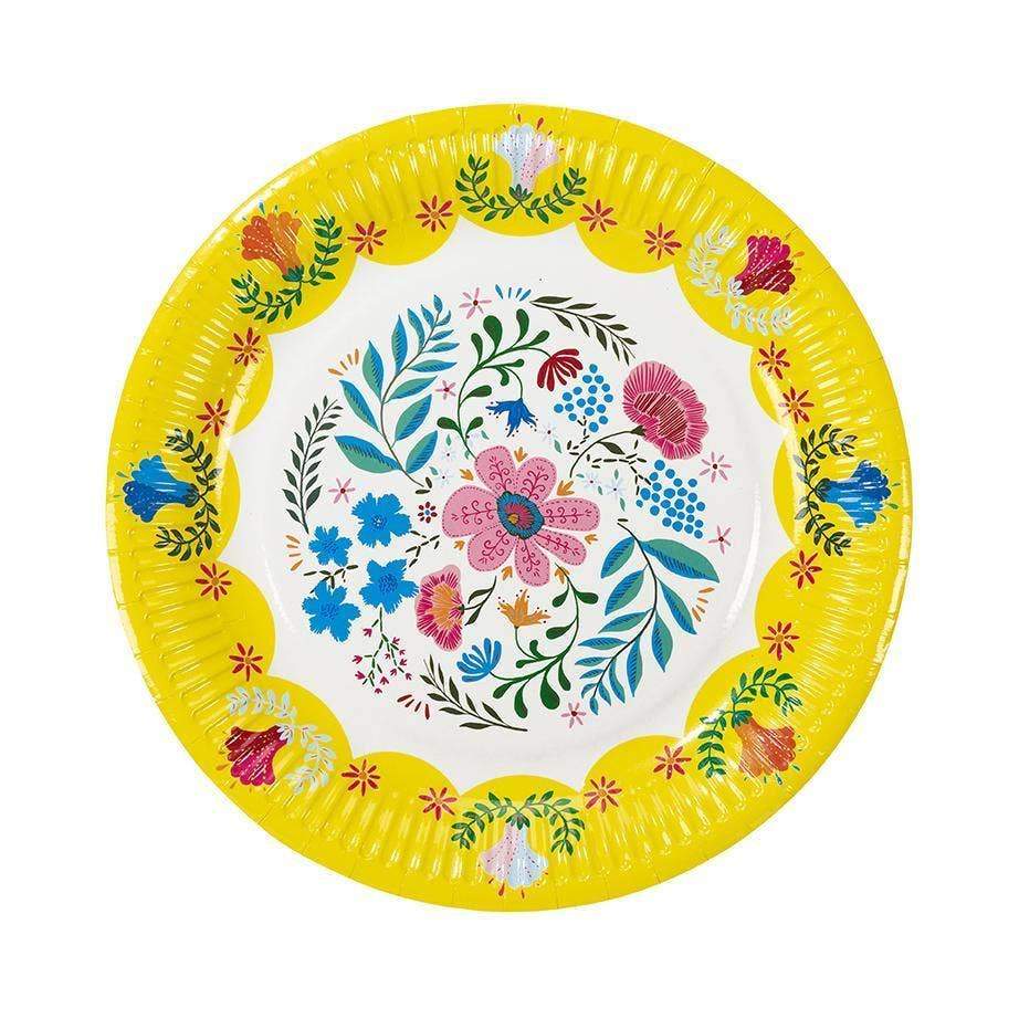Piatti di carta boho chic floreali, confezione da 12 pezzi - Dolci pensieri gift