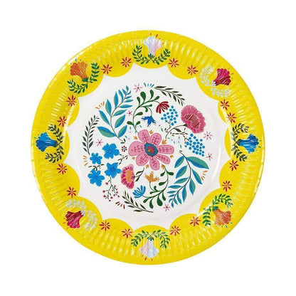 Piatti di carta boho chic floreali, confezione da 12 pezzi - Dolci pensieri gift