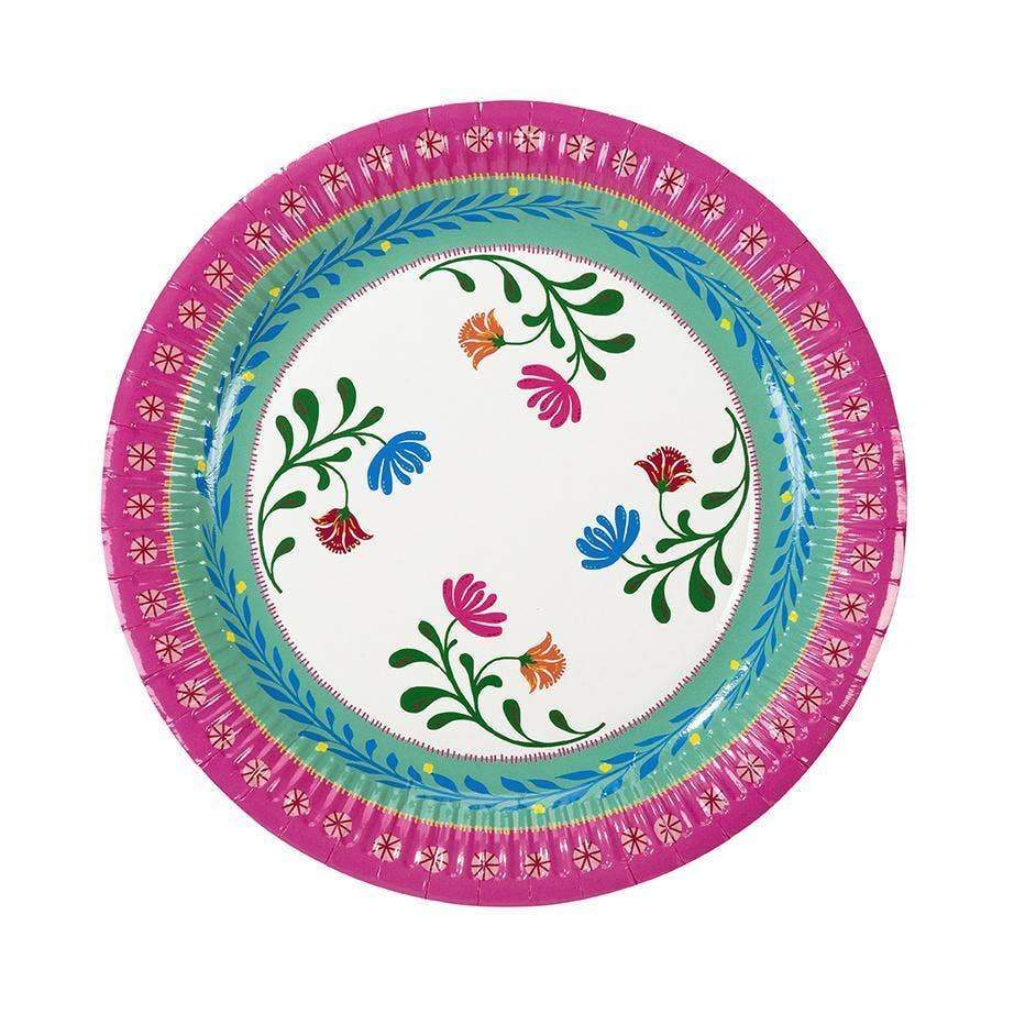 Piatti di carta boho chic floreali, confezione da 12 pezzi - Dolci pensieri gift