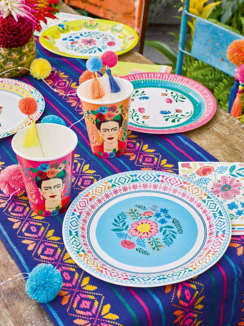 Piatti di carta boho chic floreali, confezione da 12 pezzi - Dolci pensieri gift