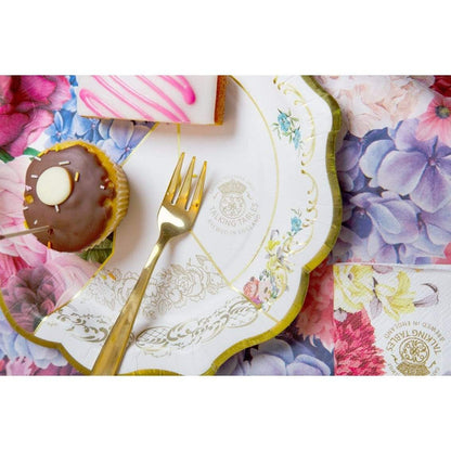 Piatti di carta floreale stile Inglese, confezione da 12 pezzi - Dolci pensieri gift