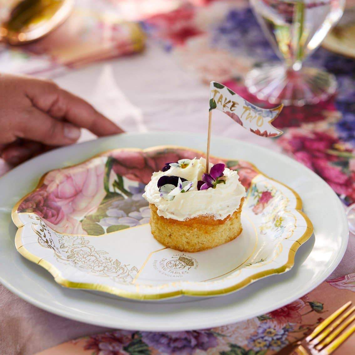 Piatti di carta floreale stile Inglese, confezione da 12 pezzi - Dolci pensieri gift