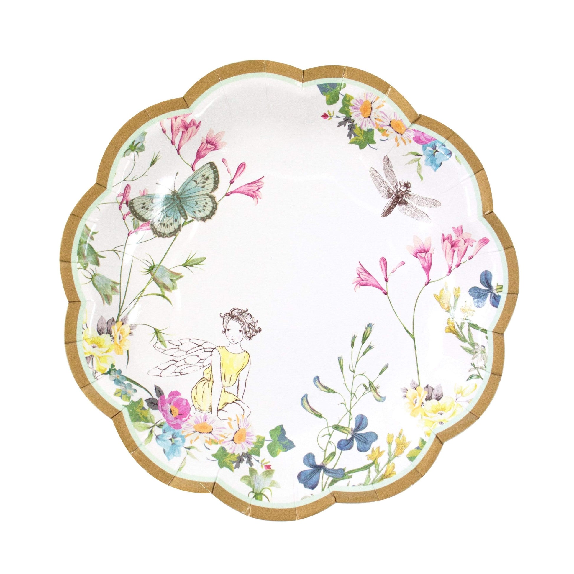 Piatti Shabby chic fata con bordo smerlato, confezione da 12 - Dolci pensieri gift