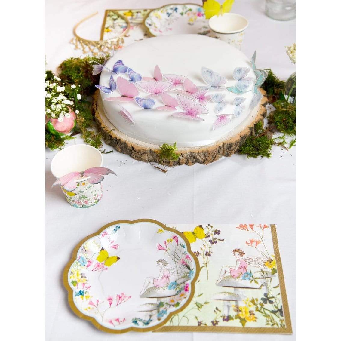 Piatti Shabby chic fata con bordo smerlato, confezione da 12 - Dolci pensieri gift