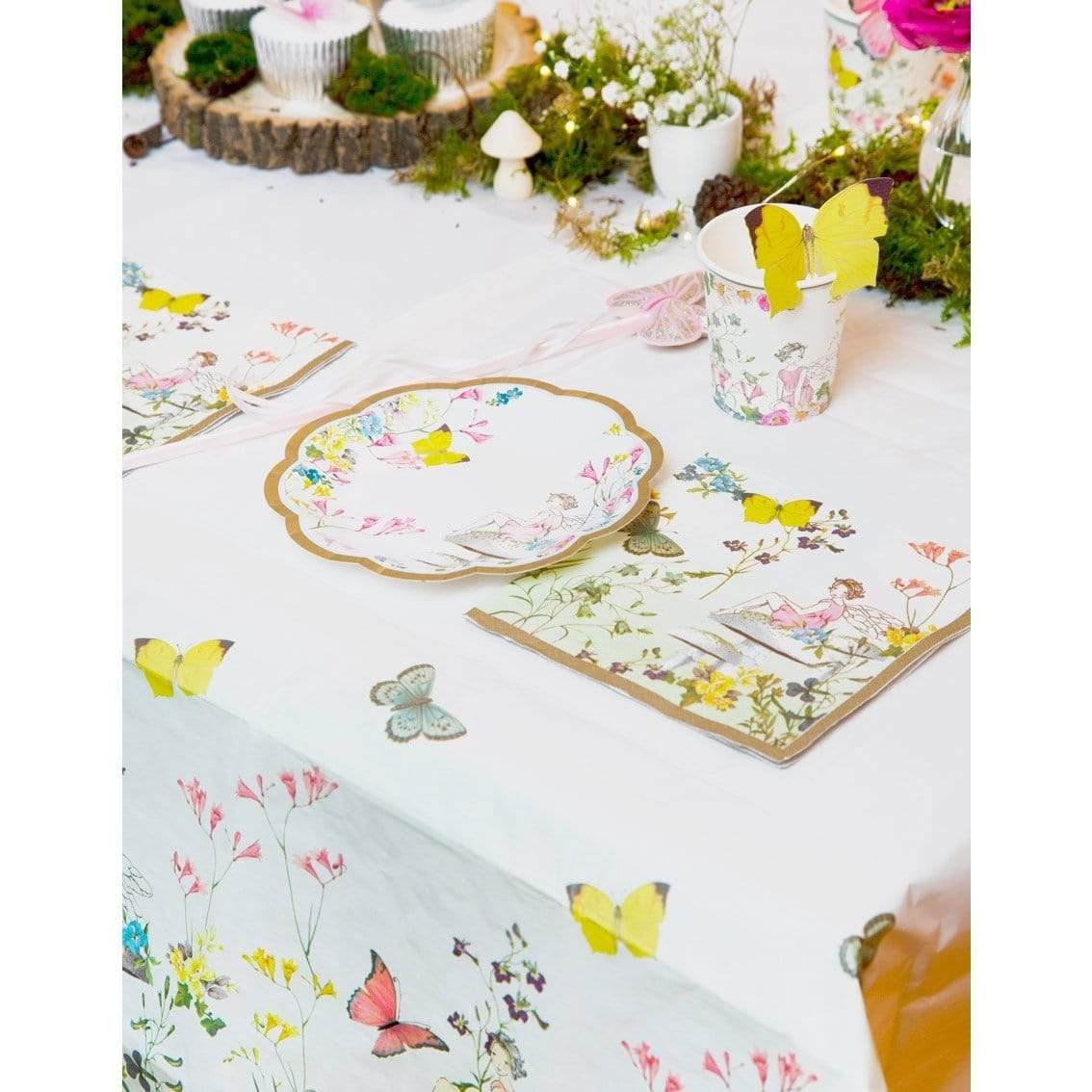Piatti Shabby chic fata con bordo smerlato, confezione da 12 - Dolci pensieri gift