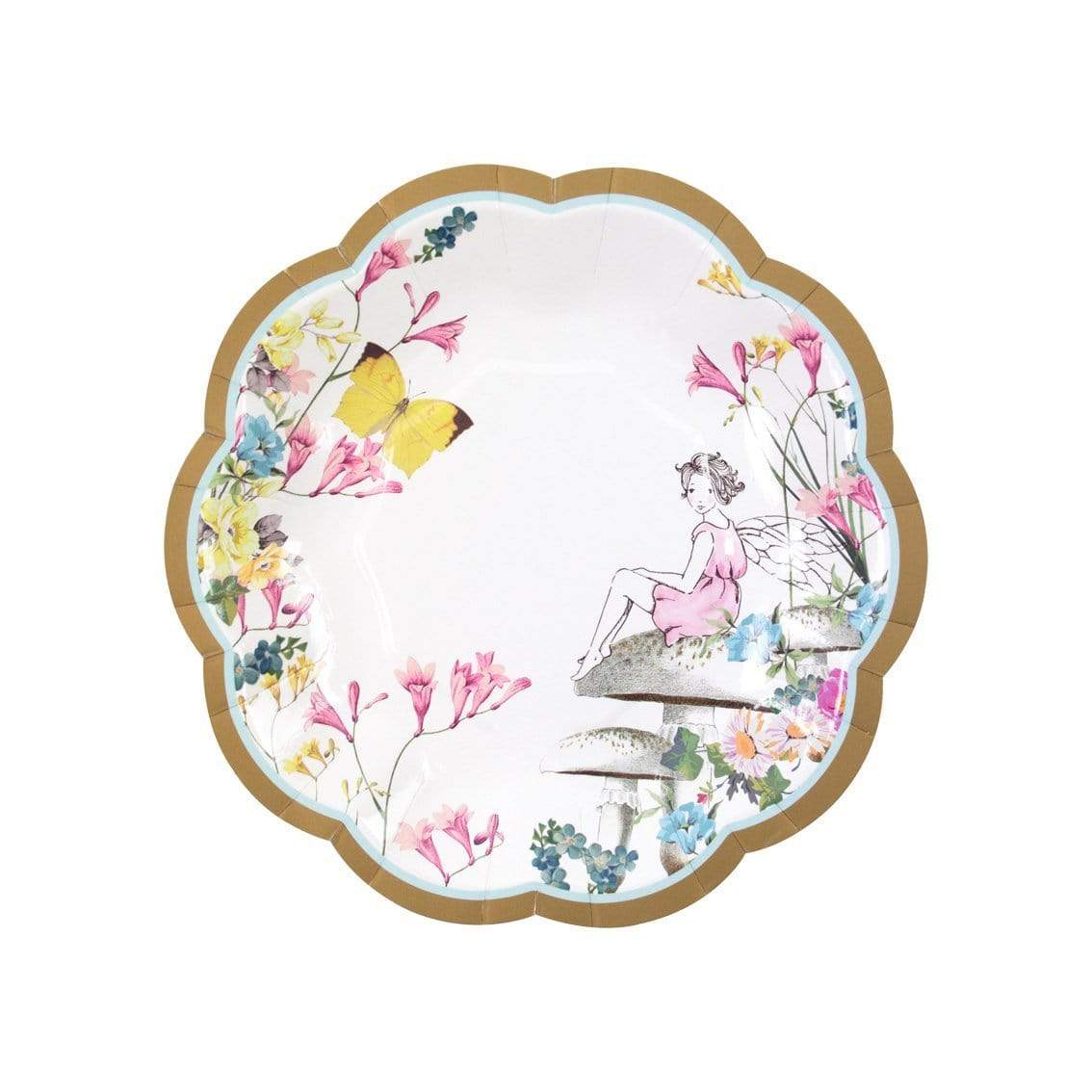Piatti Shabby chic fata con bordo smerlato, confezione da 12 - Dolci pensieri gift