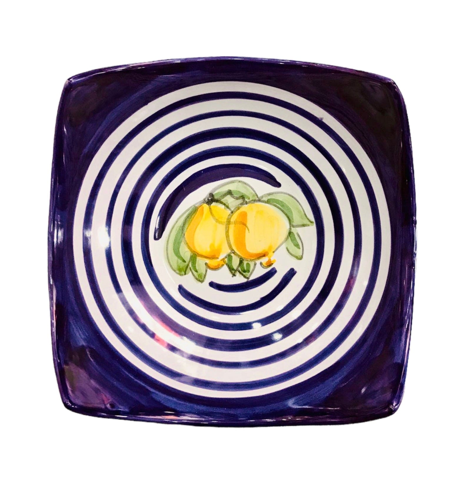 Piatto frutta AMALFI in Ceramica Vietrese 22 cm DIPINTA A MANO - Dolci pensieri gift
