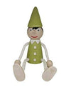 Pinocchio Bomboniera Snodabile In Ceramica Artigianale Colore Verde 18 cm - Dolci pensieri gift