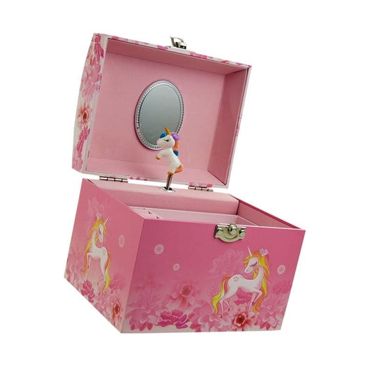 PORTAGIOIE Carillon Unicorno CON SPECCHIETTO MANICO PERLE - Dolci pensieri gift