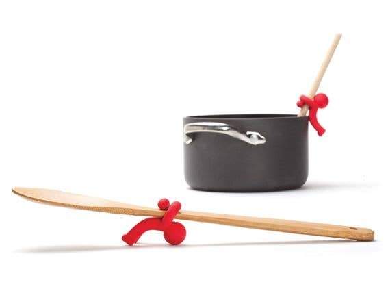 Portamestolo rosso di silicone per pentola da cucina - Dolci pensieri gift
