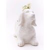 Portapiante Bassotto in Ceramica Colore Bianco 35 cm - Dolci pensieri gift