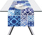 PORTO CERVO Runner da Tavola in Cotone colore blu,azzurro,bianco 45x140 cm - Dolci pensieri gift