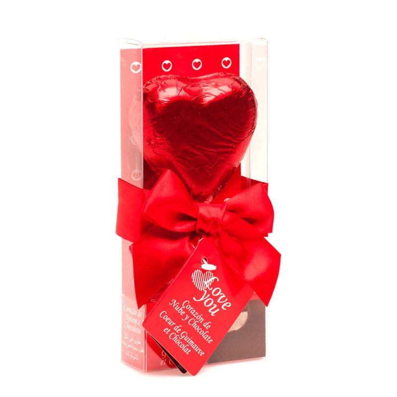 SAN VALENTINO FESTA DELLA MAMMA Lecca-lecca cuore marshmallow e cioccolato 35gr - Dolci pensieri gift
