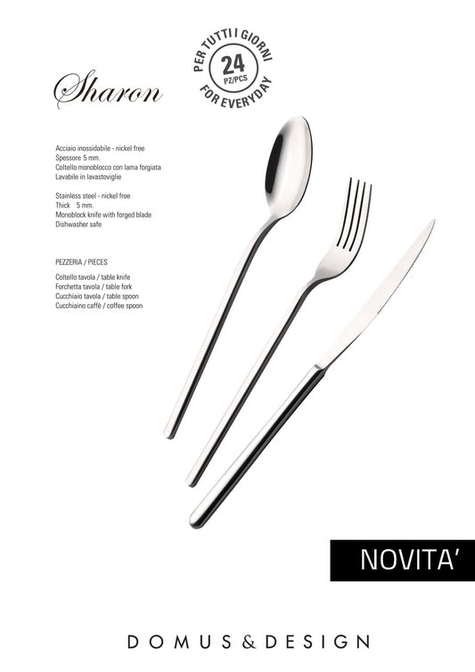 Dolci pensieri gift Servizio Posate SHARON 24 pezzi acciaio inox 5mm