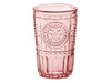 Set 4 bicchieri in vetro Frida con fiori colore rosa - Dolci pensieri gift