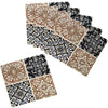 Set 6 Sottobicchieri Grigio in vinile mosaico con vari colori 10x10 cm - Dolci pensieri gift