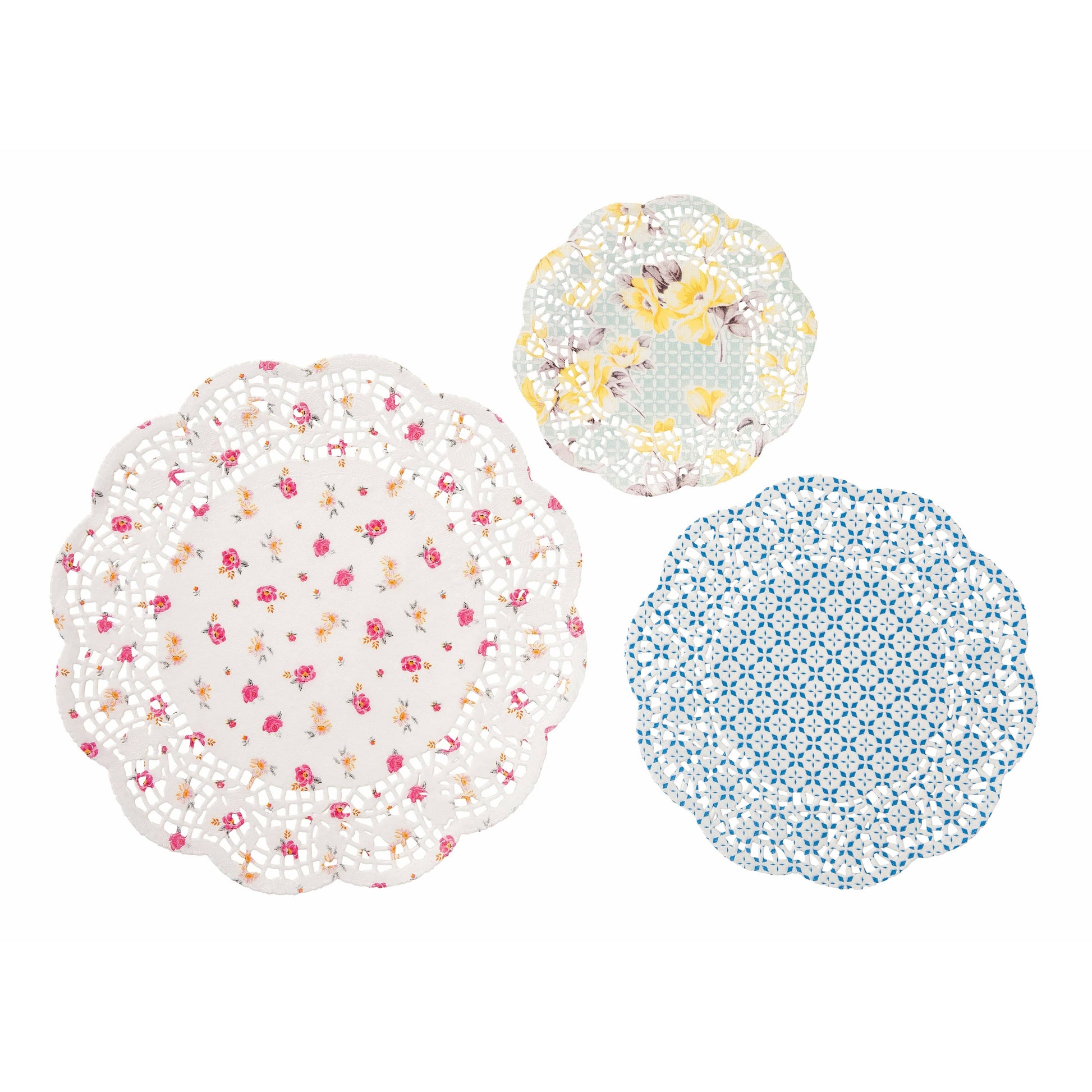 Set brunch 3 Centrini shabby chic per party feste - Dolci pensieri gift