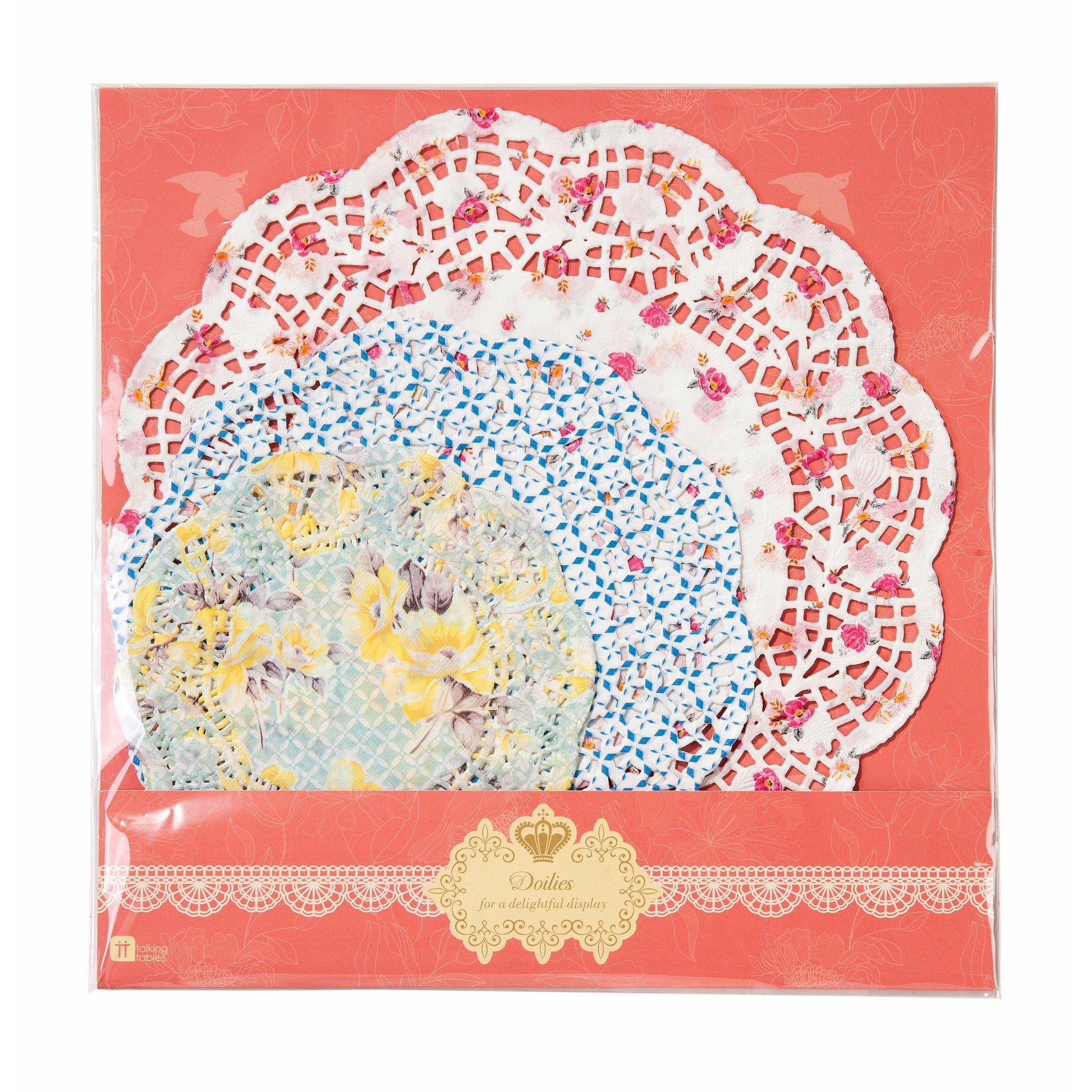 Set brunch 3 Centrini shabby chic per party feste - Dolci pensieri gift