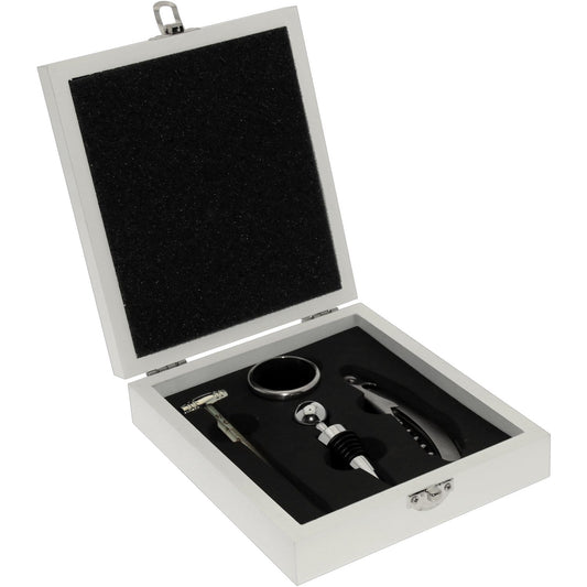 Set Vino Cavatappi in acciaio Kit apribottiglie vino 4 pezzi - Dolci pensieri gift