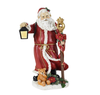 Statuetta Babbo Natale con lanterna bastone regali natalizi 19cm - Dolci pensieri gift