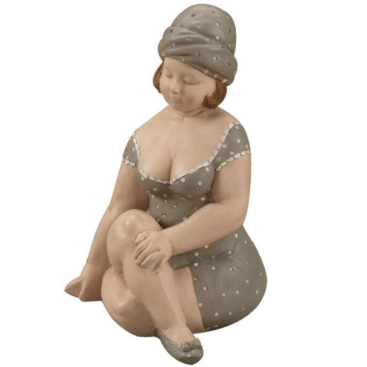 mascagni Statuetta Donna al Bagno Vintage anni Cinquanta in resina 21 cm - Dolci pensieri gift