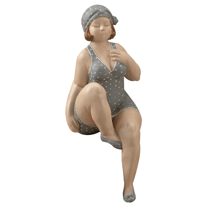 mascagni Statuetta Donna al Bagno Vintage anni Cinquanta in resina 33 cm - Dolci pensieri gift