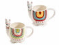 Tazza lama in ceramica colorata con dettagli in rilievo - Dolci pensieri gift