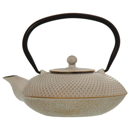 Teiera Giapponese in Ghisa Colore Bianco Oro 800 cl tè e tisane - Dolci pensieri gift