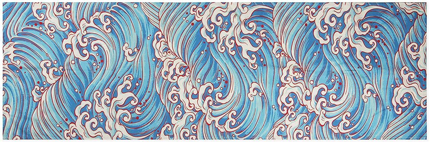 TOKYO Runner da Tavola in Cotone decoro onde colore blu,azzurro,bianco 45x140 cm - Dolci pensieri gift