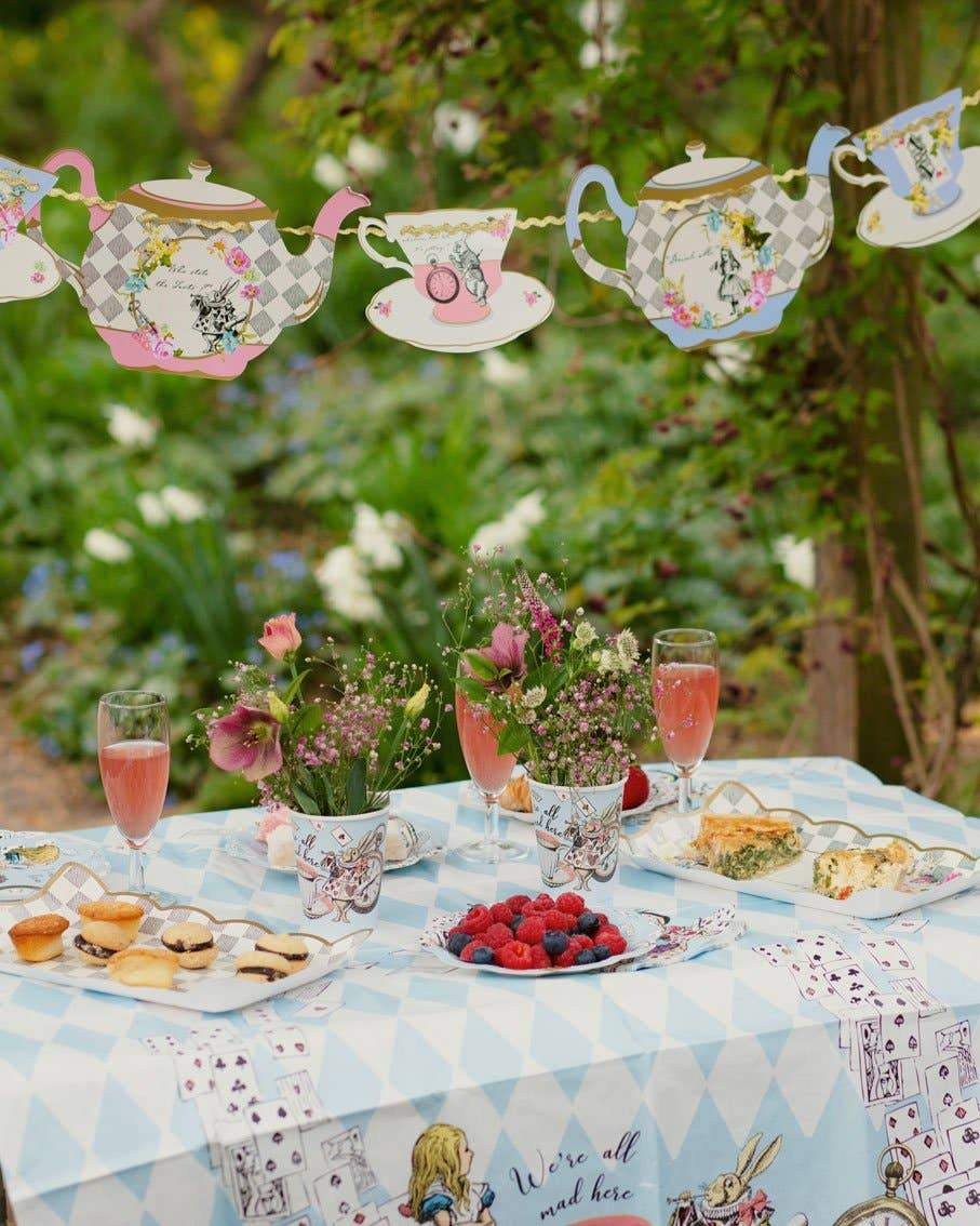 Tovaglia di carta Alice nel paese delle meraviglie 180 x 120 cm - Dolci pensieri gift