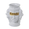 Vaso Testa per Fiori Re Siciliano con Maschera d&#39;oro in Ceramica 22x16,5x25,5cm - Dolci pensieri gift
