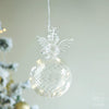 Angelo in vetro sfera con led luci decorazione per l&#39;albero di natale 15 cm - Dolci pensieri gift