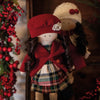 Bambola di pezza decorazione scozzese tulle rosso vestito tartan - Dolci pensieri gift
