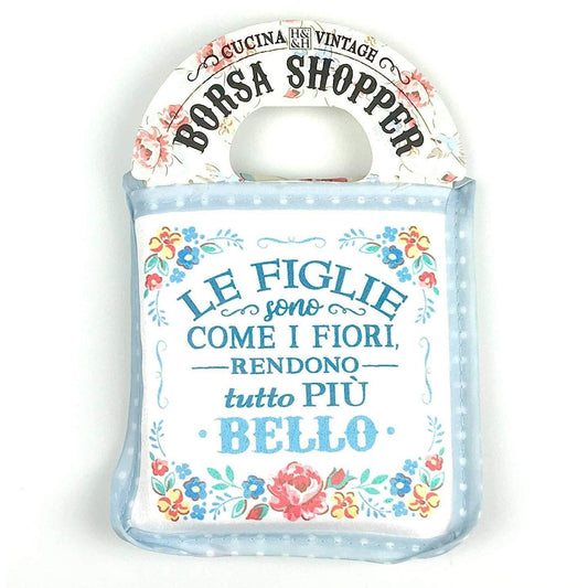 Borsa shopper con dedica in stile vintage con motivi floreali - Dolci pensieri gift