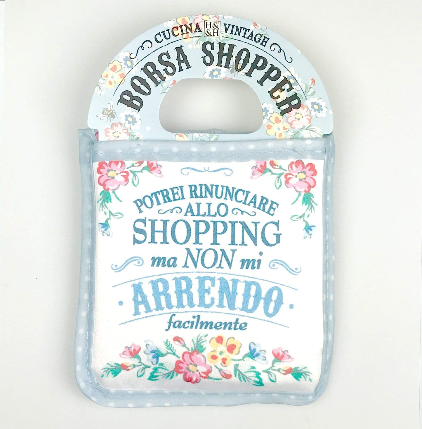 Borsa shoppers con frase NON MI ARREDO... riutilizzabile 100% IMPATTO ZERO - Dolci pensieri gift