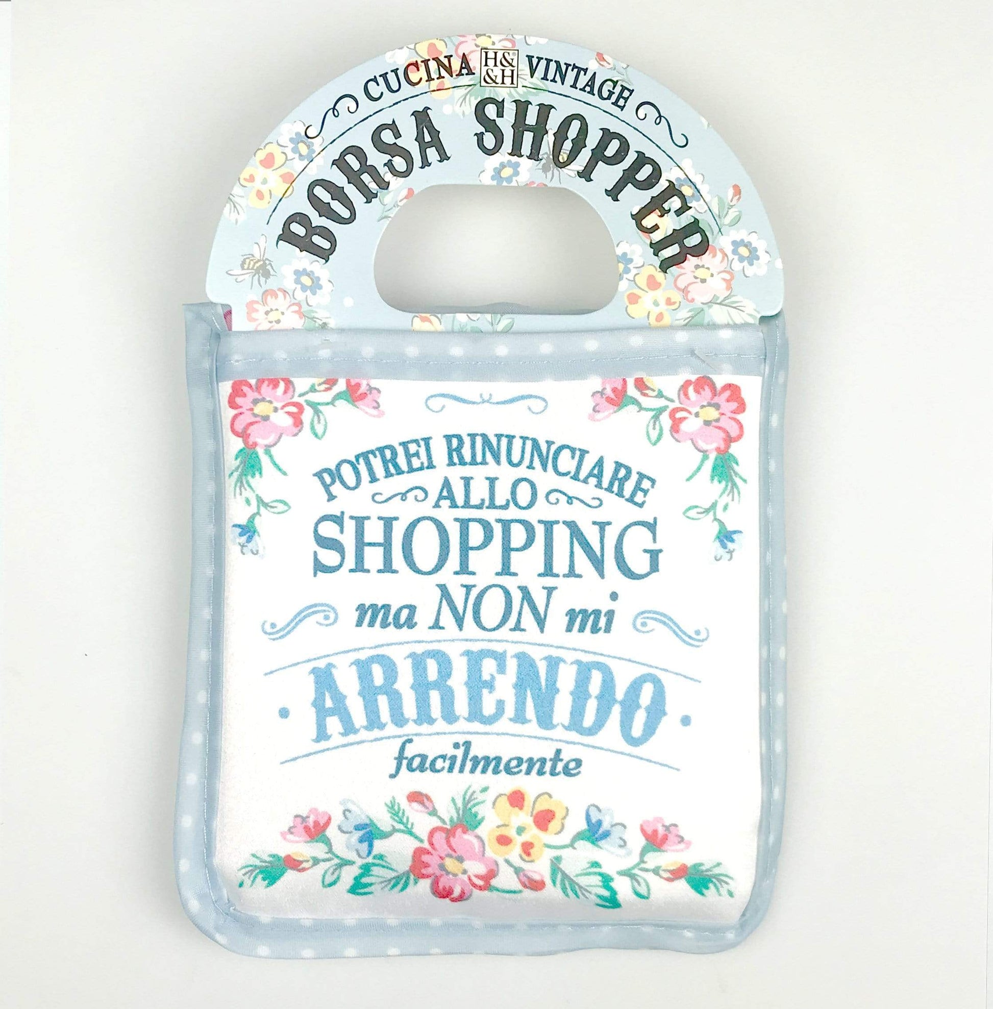 Borsa shoppers con frase NON MI ARREDO... riutilizzabile 100% IMPATTO ZERO - Dolci pensieri gift