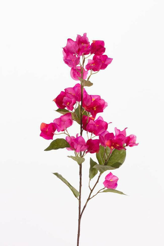 Bouganville fiore fucsia artificiale ramo con foglie 100 cm enzo de gasperi - Dolci pensieri gift