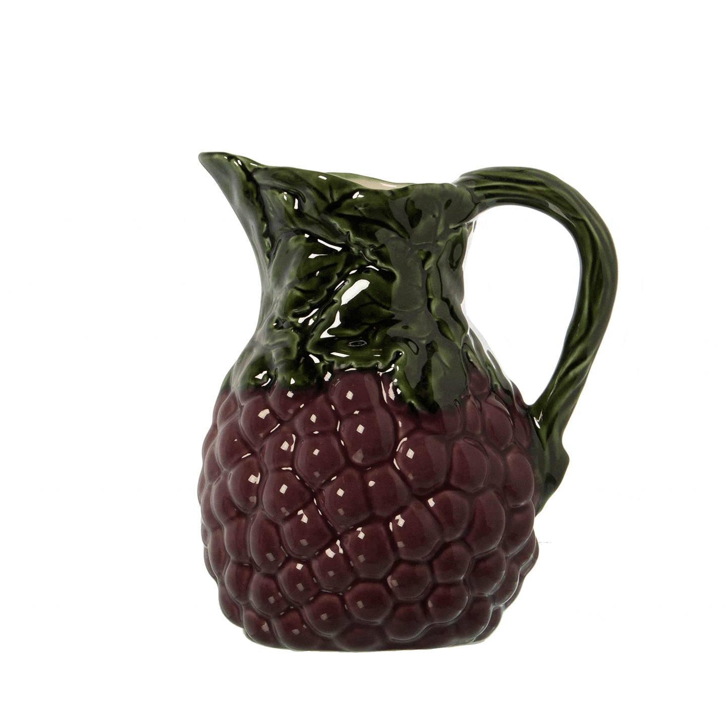 Brocca caraffa acqua vino in ceramica decorazione uva 21x18x23 Cm - Dolci pensieri gift