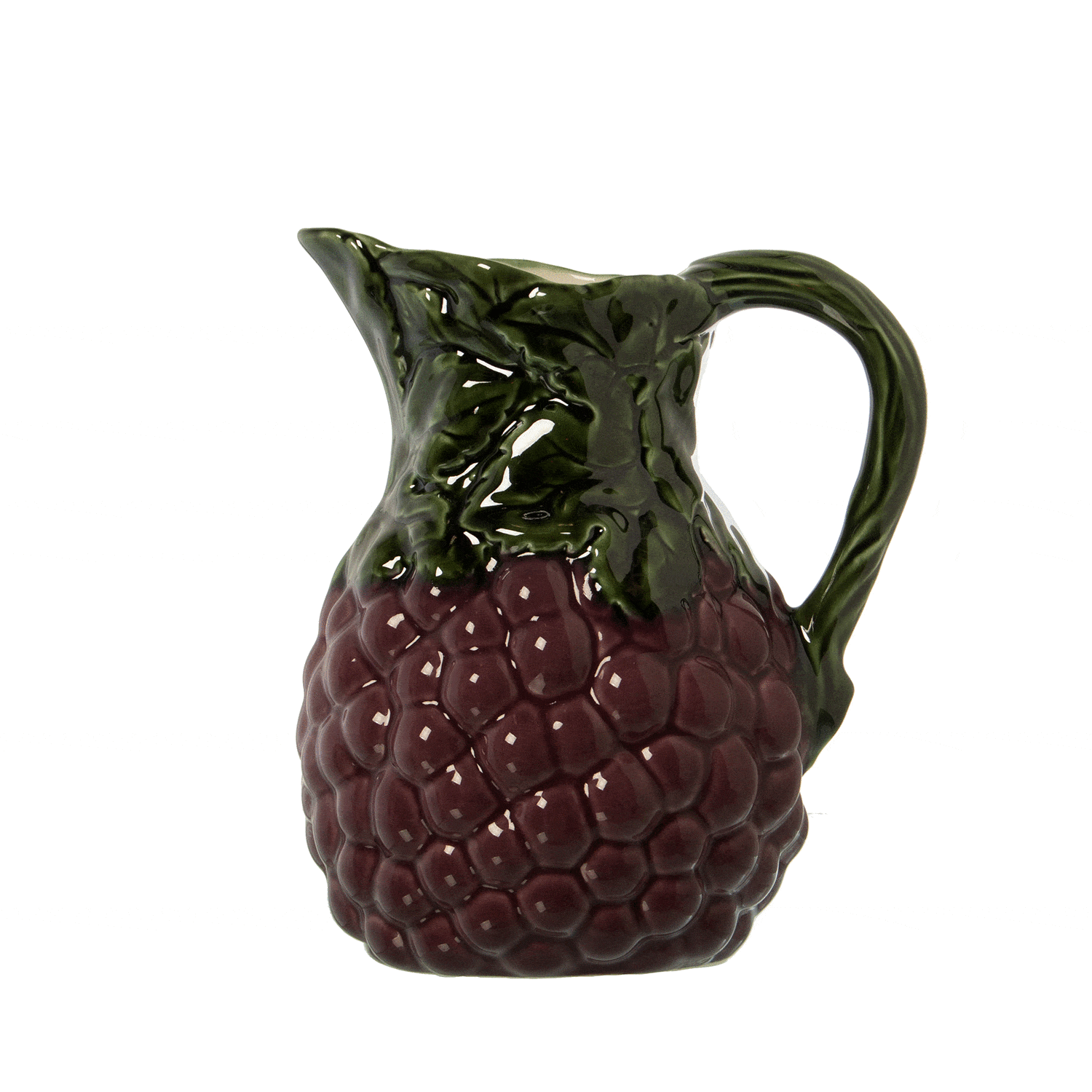 Brocca caraffa acqua vino in ceramica decorazione uva 21x18x23 Cm - Dolci pensieri gift