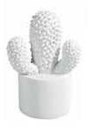 Cactus Messico in ceramica 15 cm bianco arredo casa - Dolci pensieri gift