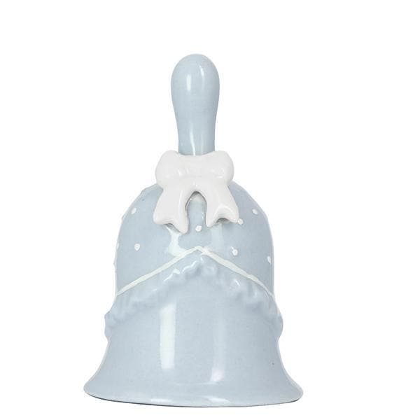 CAMPANELLA CIELO CON FIOCCO PORCELLANA 5X8 - Dolci pensieri gift