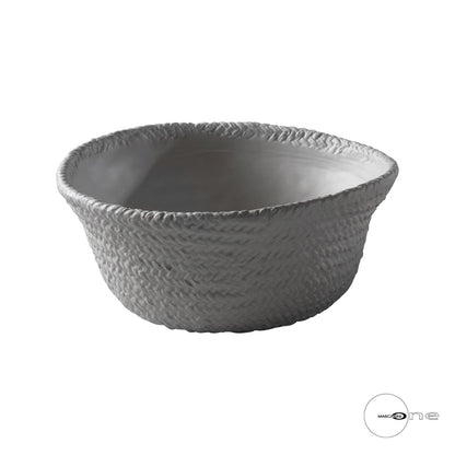 Ciotola in ceramica centrotavola colore grigio cenere 26 cm - Dolci pensieri gift