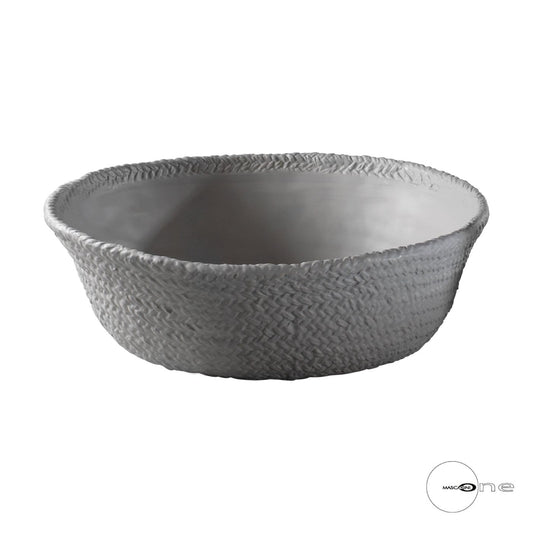 Ciotola in ceramica centrotavola colore grigio cenere 32 cm - Dolci pensieri gift