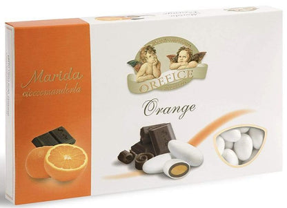 Confetti con mandorla confezione 1 kg gusto ARANCIA E CIOCCOLATO per confettata QUALITA' TOP - Dolci pensieri gift